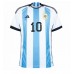 Argentinië Lionel Messi #10 Voetbalkleding Thuisshirt WK 2022 Korte Mouwen